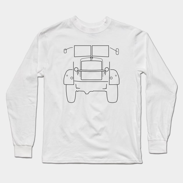 Bedford QL classic British truck outline (black) Long Sleeve T-Shirt by soitwouldseem